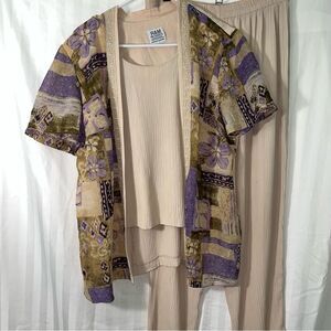 R&M Richards Women's Purple and Tan Top